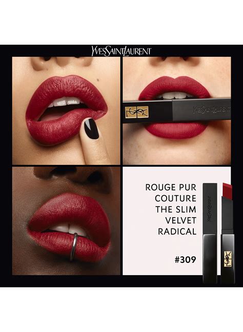 yves saint laurent rouge egerie 305|ROUGE PUR COUTURE THE SLIM VELVET RADICAL .